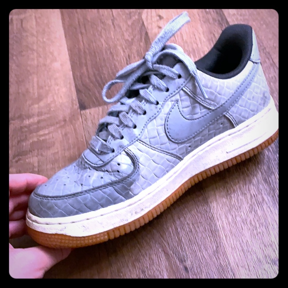 Grey Nike Air Force ones